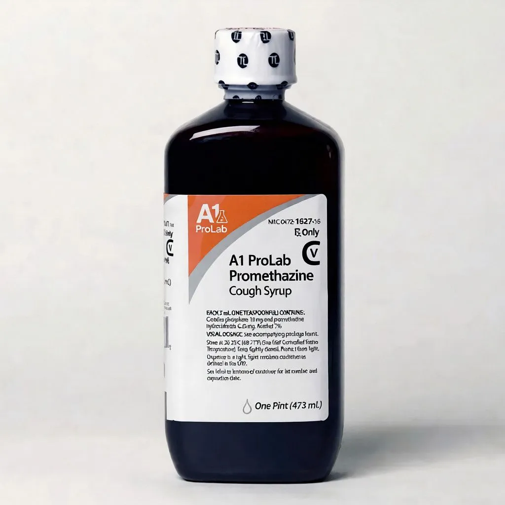 💊 شربت سرفه پرومتازین A1 ProLab ۶.۲۵ میلی‌گرم در ۵ میلی‌لیتر - ۴۷۳ میلی‌لیتر 💊