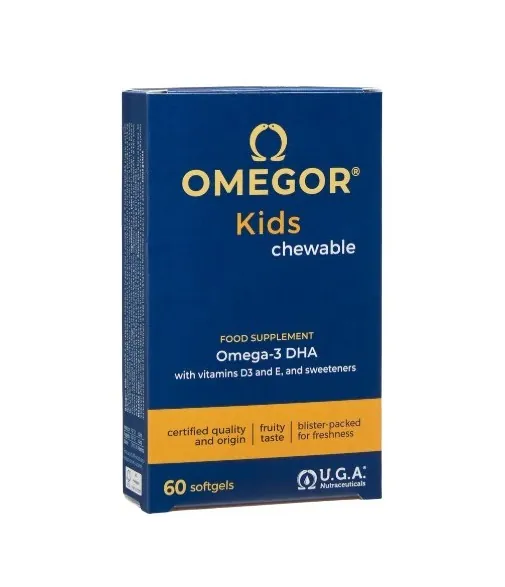 💊 Omegor Kids Chewable Omega-3 DHA Softgels 60 pcs 💊